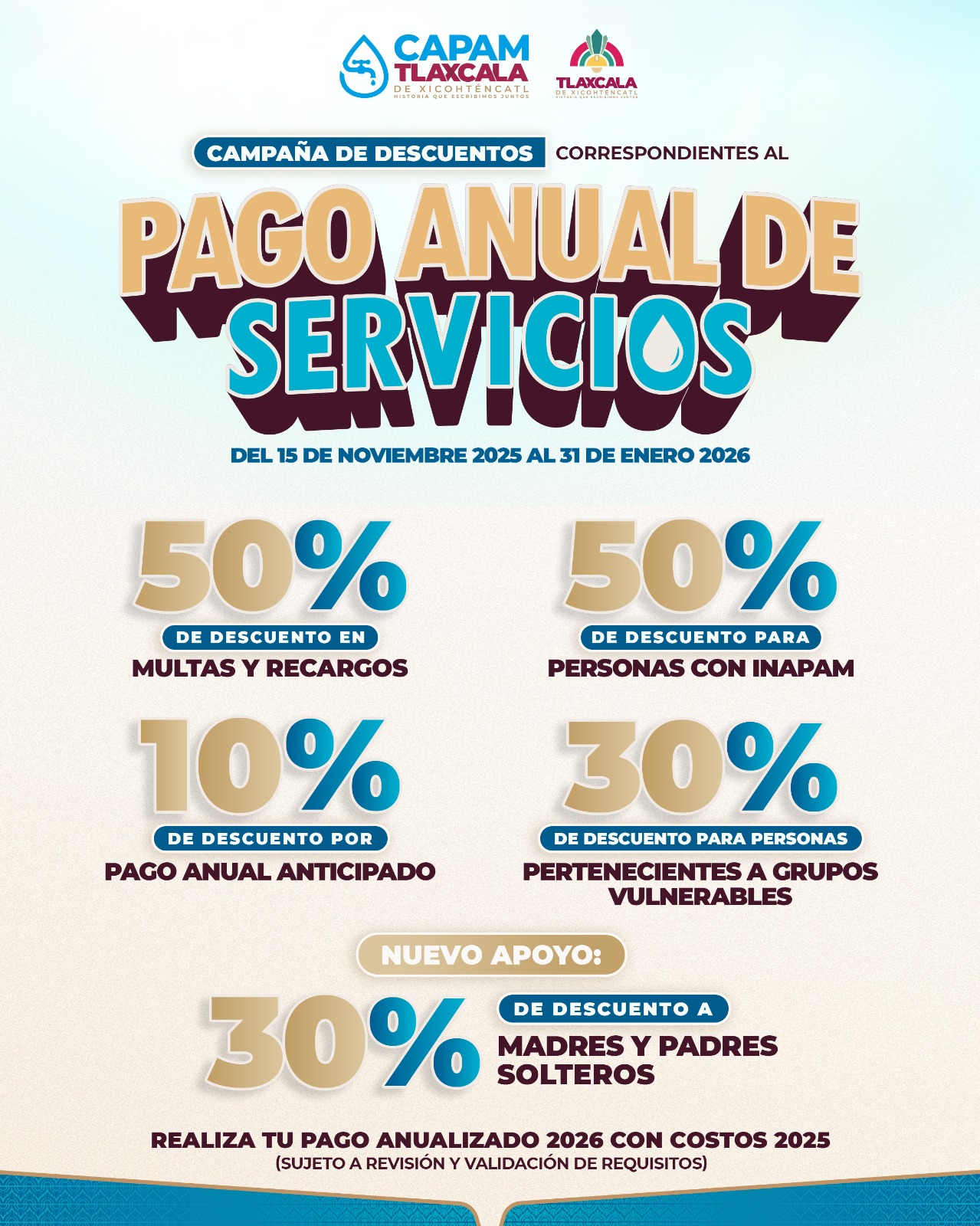 CAPAM continúa campaña de descuentos en este período vacacional y amplía beneficios para las familias de la capital